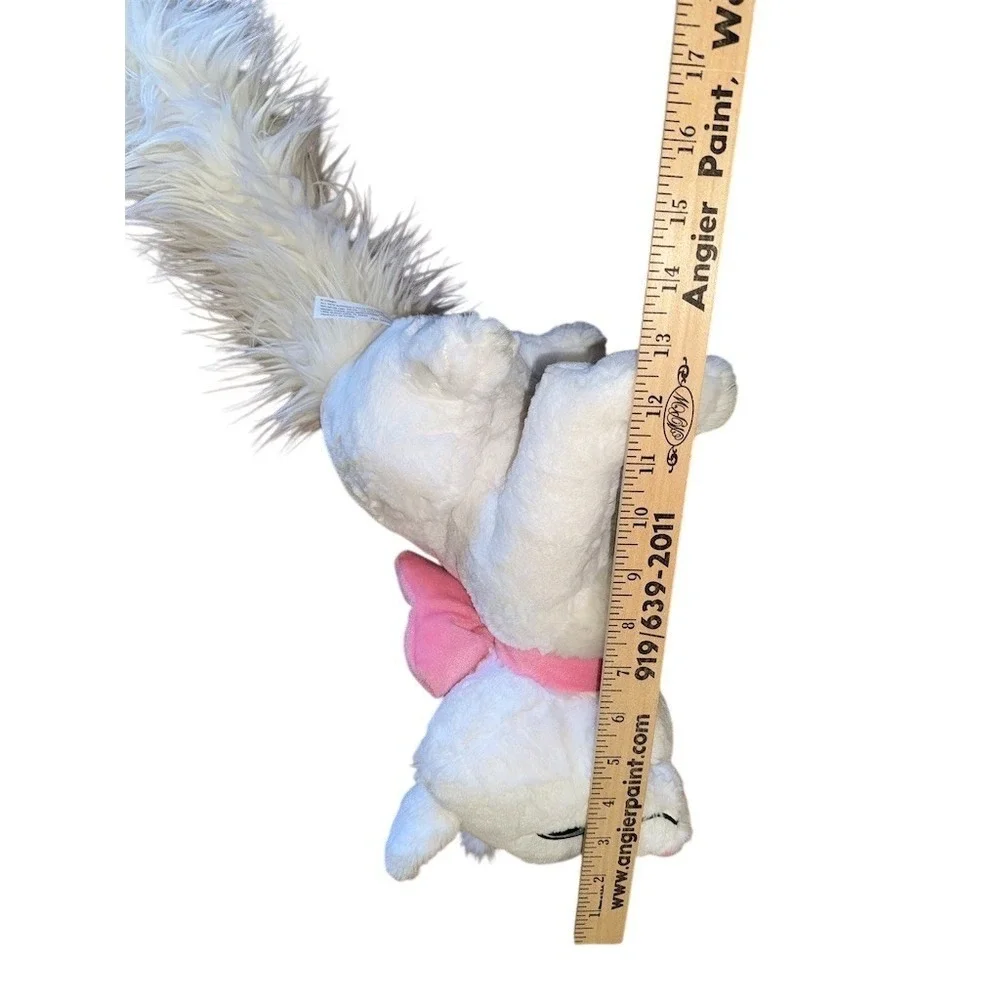 Disney‎ Parks Marie Aristocats Plush Stuffed Animal White Cat Pink Bow 48in boa